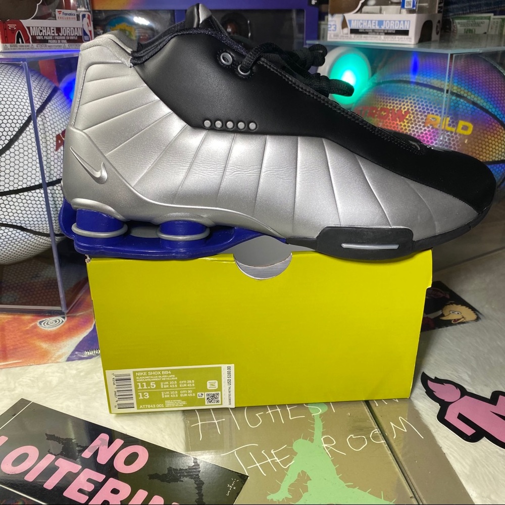 🆕 Nike Vince Carter Shox BB4 'Metallic Silver' - Picture 2 of 10